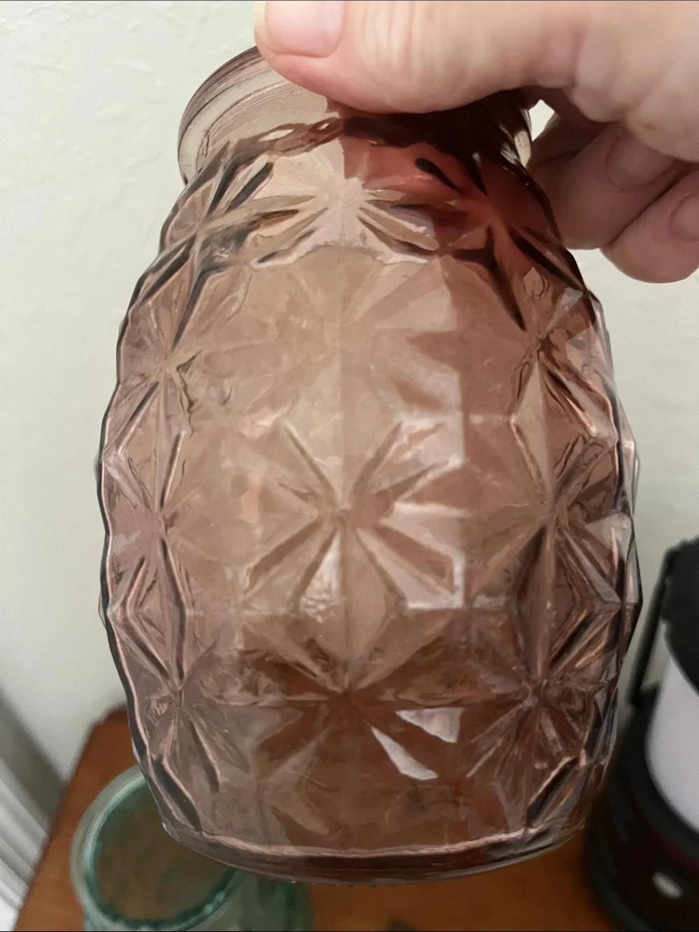 DPS Polaris Textured Glass Vases - Aqua/Smoke Brown Vintage 1960’s-70’s